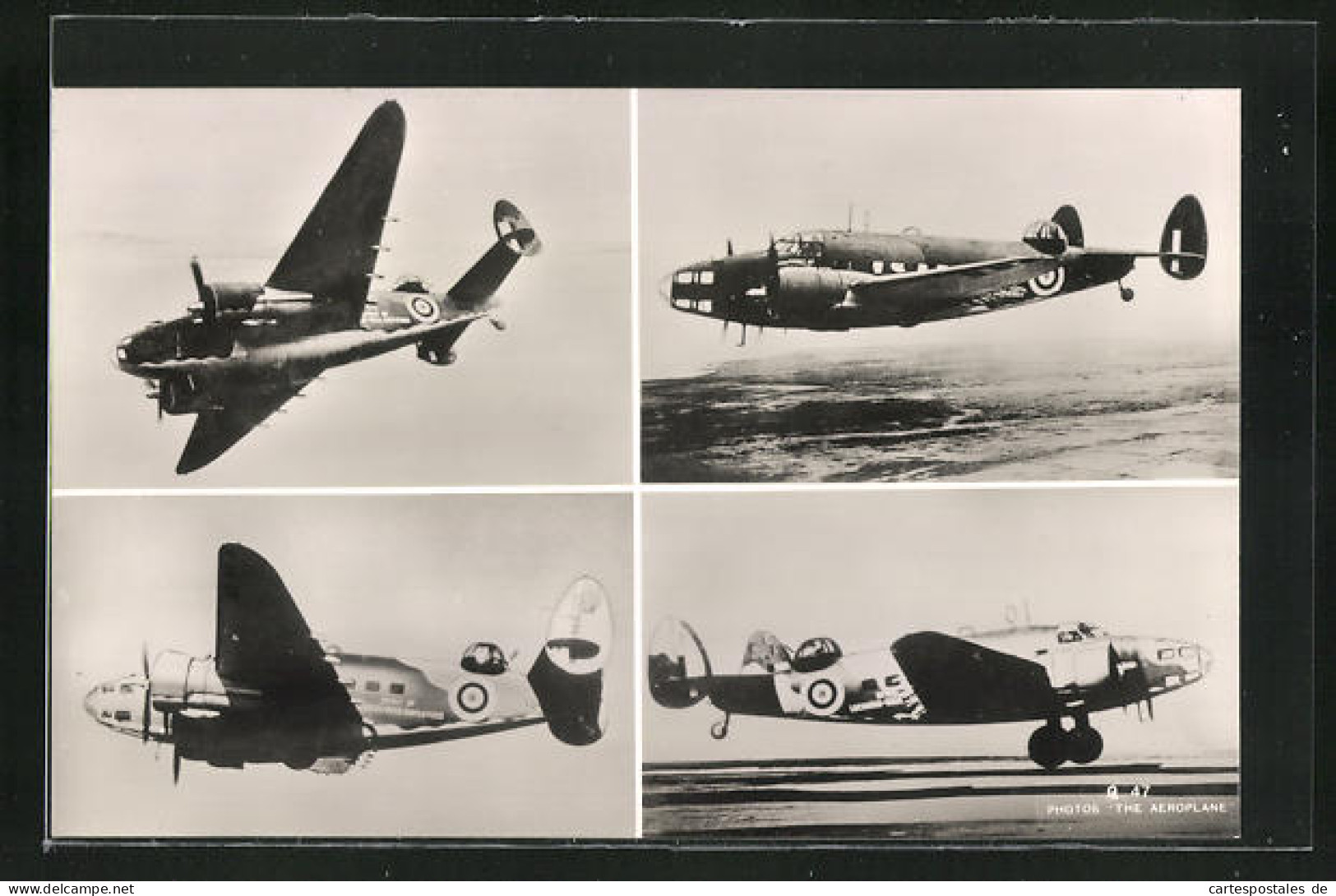 AK Kampf-Flugzeug Der RAF Im Flug Und Bei Der Landung  - 1939-1945: 2. Weltkrieg