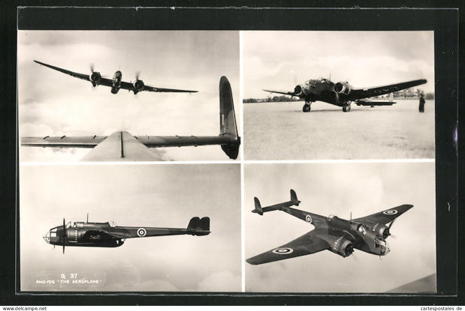 AK Kampfflugzeug Der RAF Typ Handley Page Hampden Im Flug Und Auf Der Startpiste  - 1939-1945: 2ème Guerre