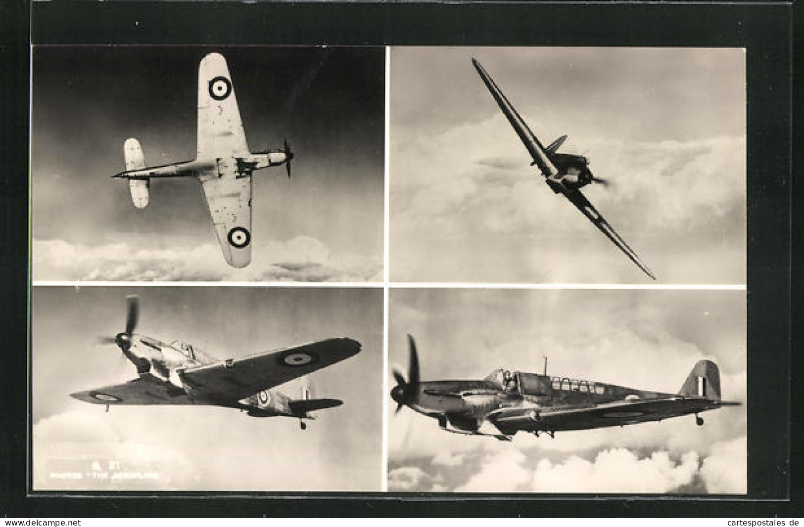 AK Verschiedene Ansichten Eines Jagdflugzeuges  - 1939-1945: 2a Guerra