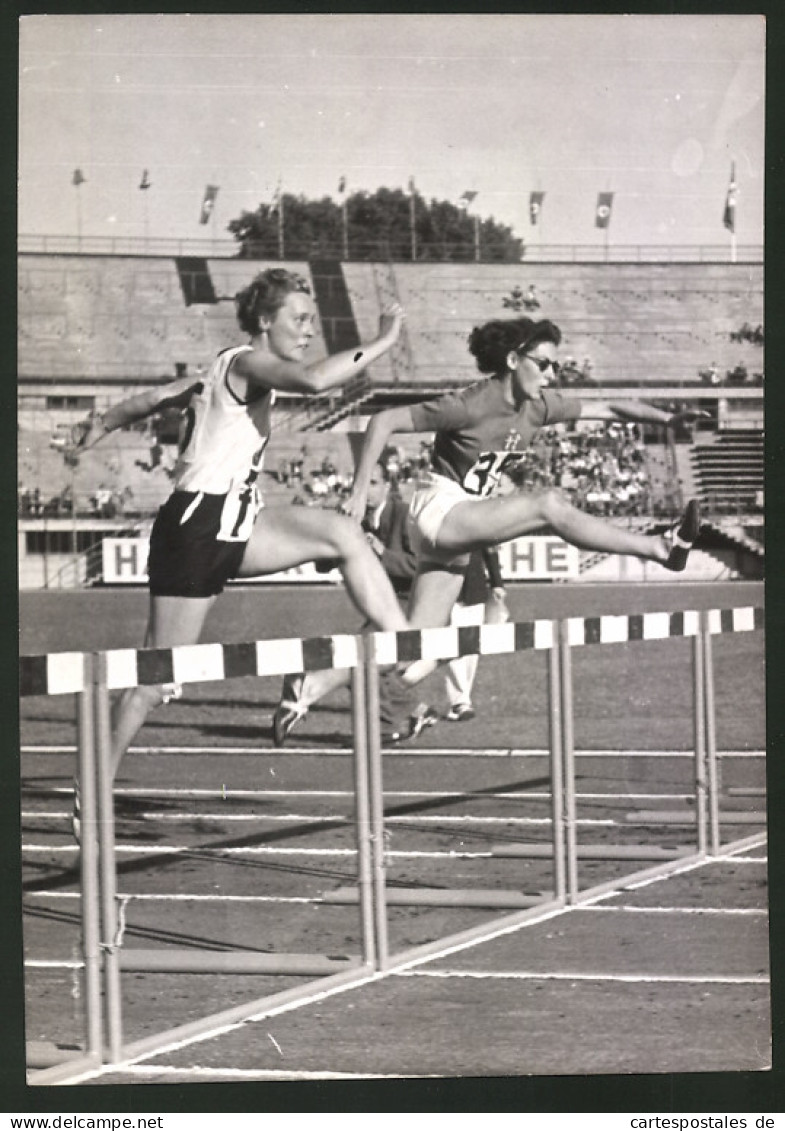 Fotografie Ansicht Wien, Leichtathletik-Europameisterschaften Der Frauen Im Prater Stadion, 80m Hürdenlauf  - Sporten