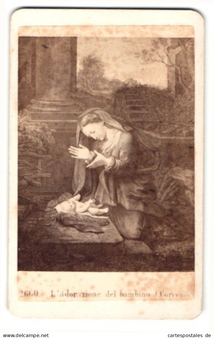 Fotografie Georges Sommer, Naples, Nr. 2660, Maria Mit Jesuskind  - Altri & Non Classificati