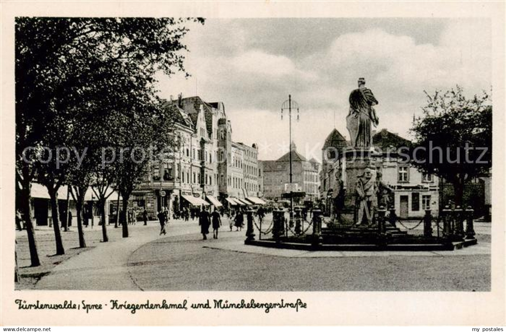 73821367 Fuerstenwalde Spree Kriegerdenkmal Und Muenchebergerstrasse Fuerstenwal - Fuerstenwalde