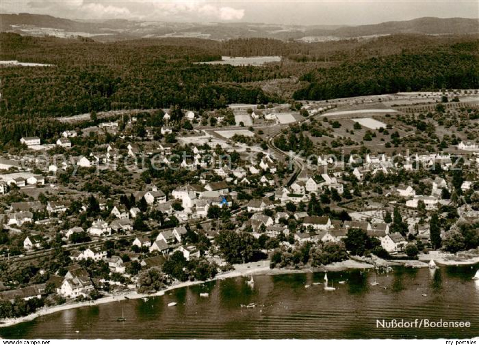 73821176 Nussdorf Ueberlingen Fliegeraufnahme Mit Bodensee Nussdorf Ueberlingen - Überlingen