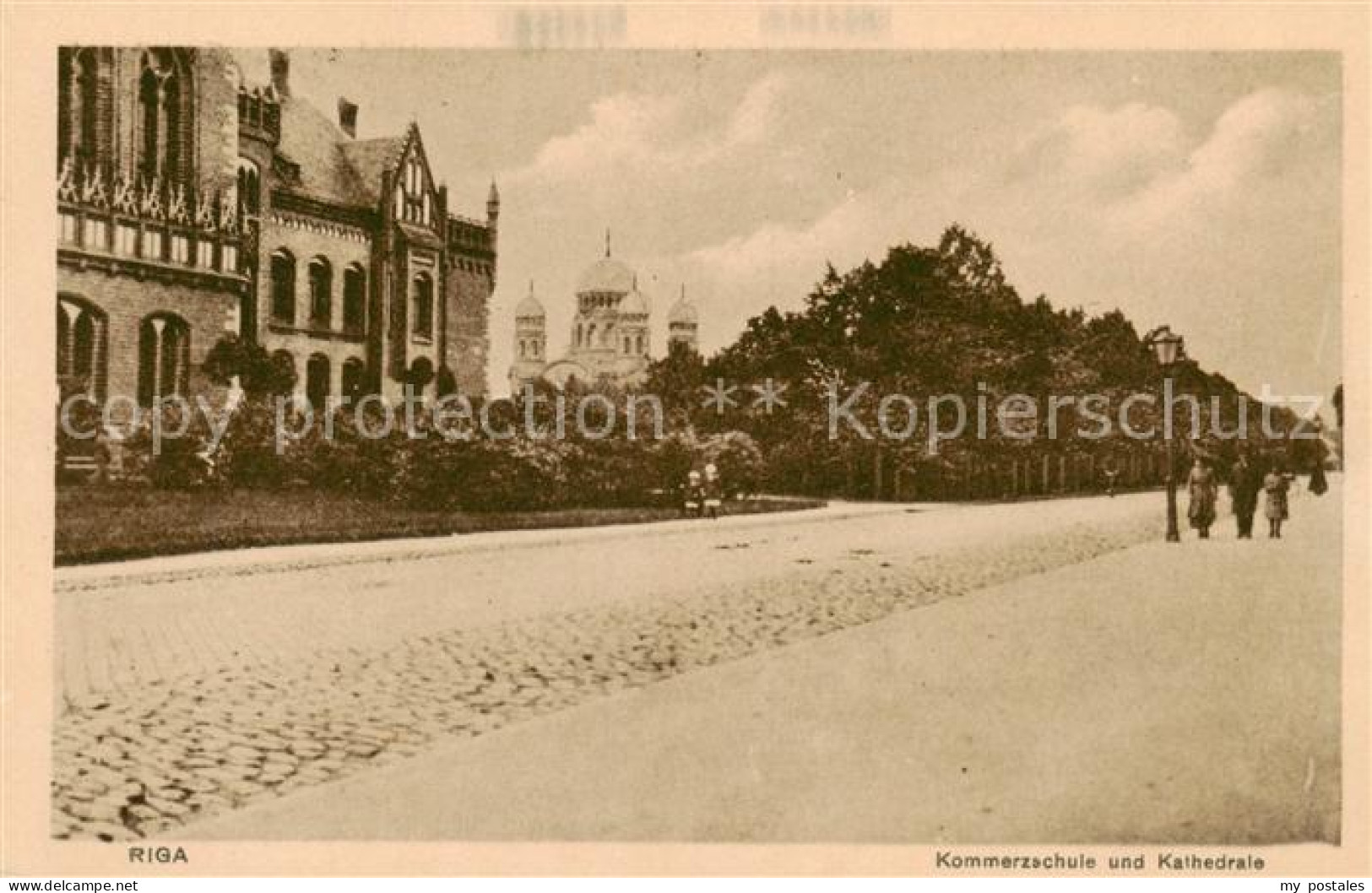 73821043 Riga Latvia Kommerzschule Und Kathedrale  - Lettland