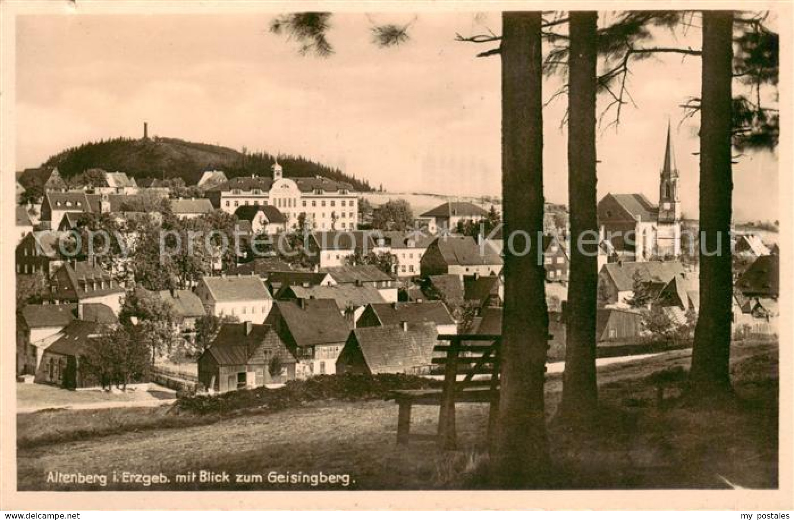 73821002 Altenberg  Osterzgebirge Mit Blick Zum Geisingberg  - Geising