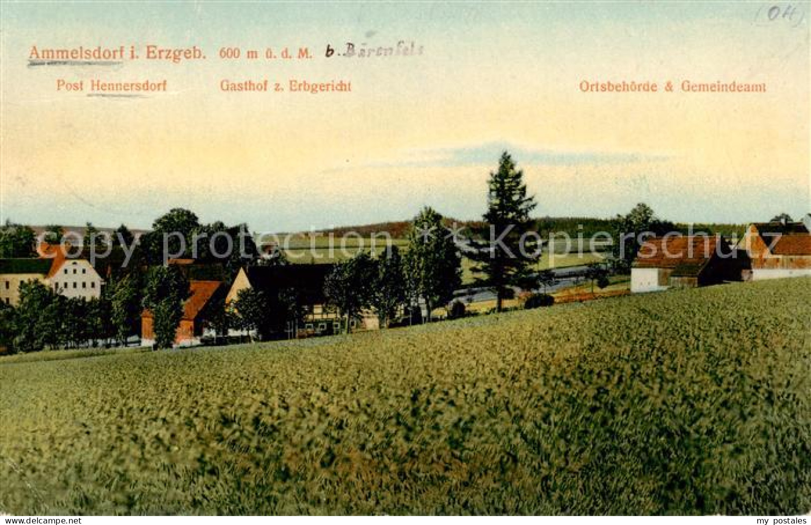 73820998 Ammelsdorf Gasthof Zum Erbgericht Ortsbehoerde Und Gemeindeamt Ammelsdo - Dippoldiswalde