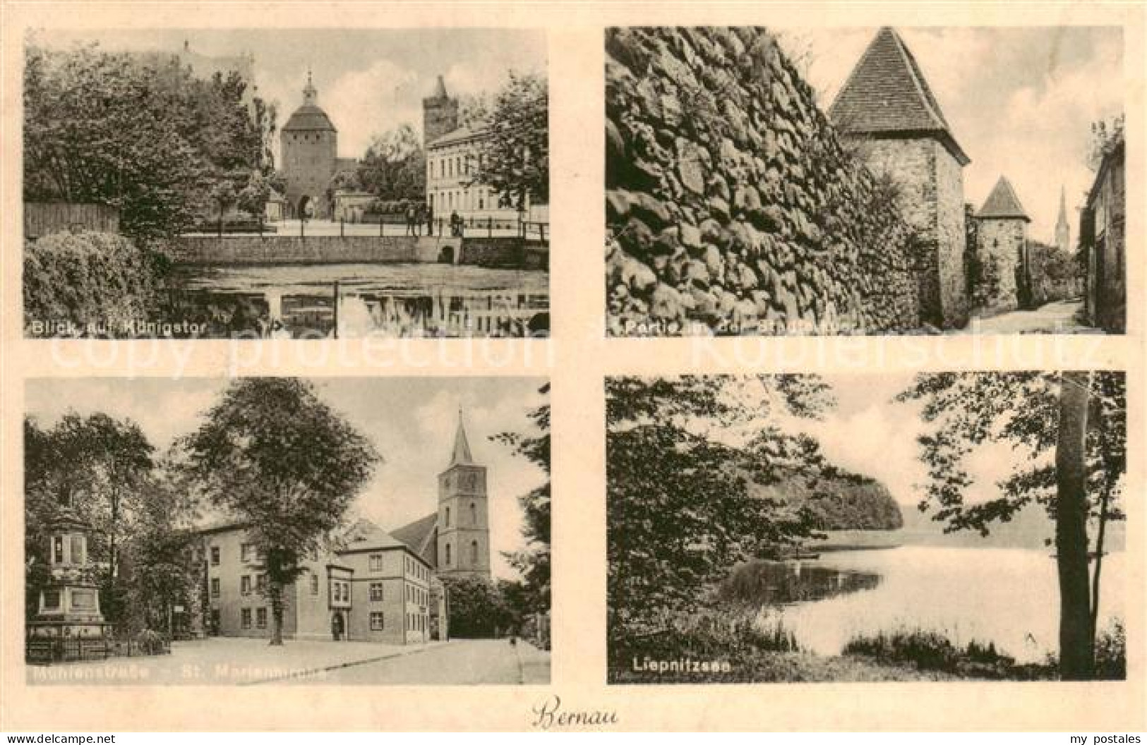 73820984 Bernau Berlin Mark Koenigstor Partie An Der Stadtmauer Liepitzsee Muehl - Sonstige & Ohne Zuordnung