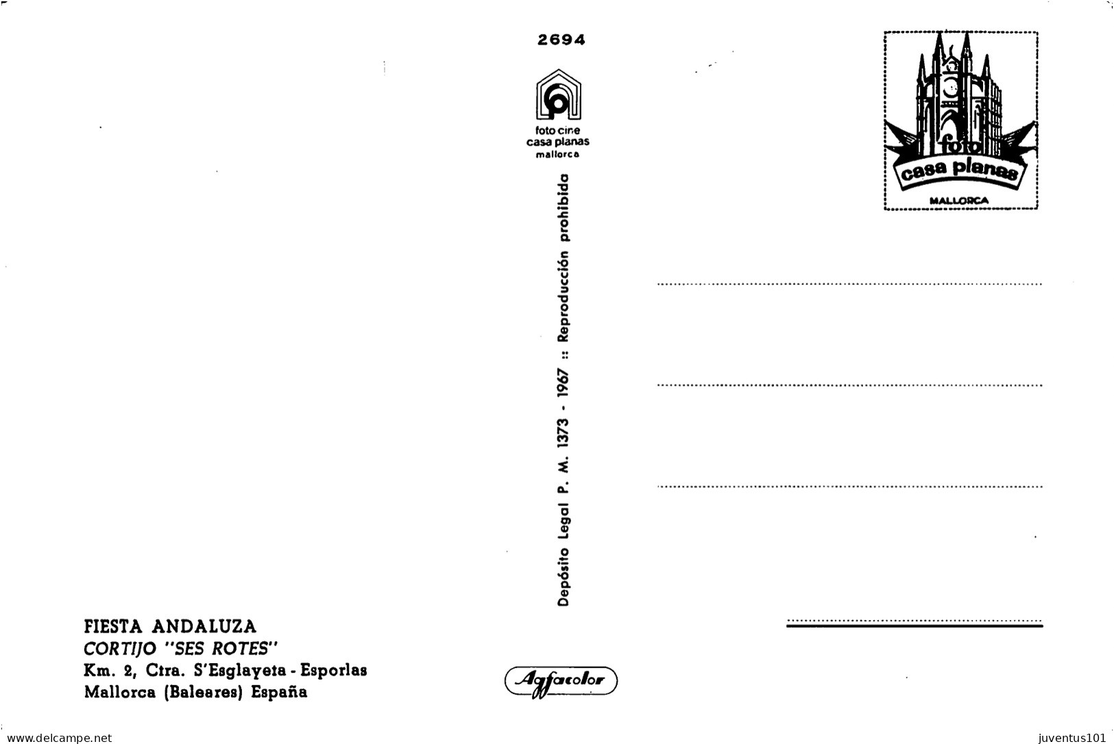 CPSM Cortijo,Ses Rotes, Barbacoa, Fiesta Andaluza     L2873 - Otros & Sin Clasificación