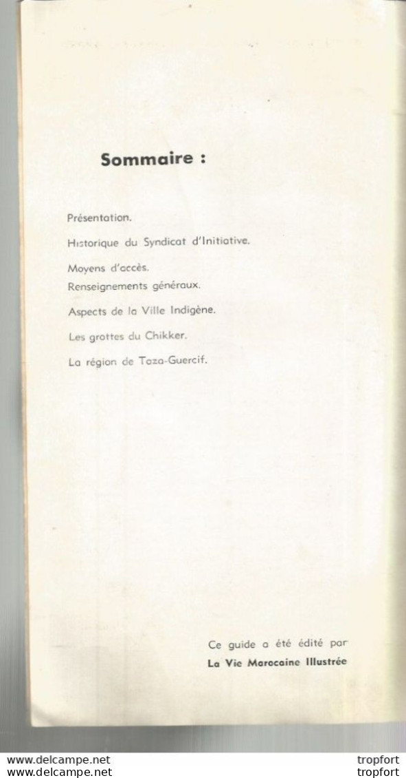 GU / Advertising Tourism Guide TOURISME / Guide Touristique LIVRET MAROC Marocco TAZA CASABLANCA  45 Pages !! - Cuadernillos Turísticos