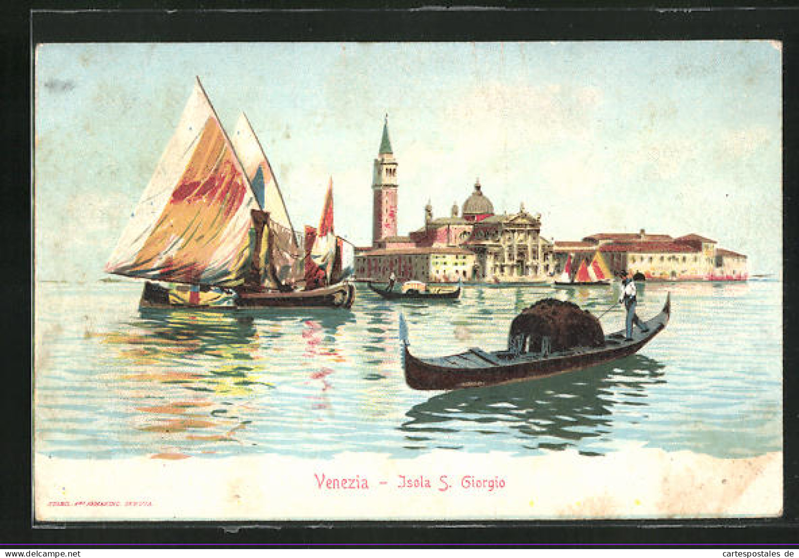 Artista-Cartolina Venezia, Isola S. Giorgio  - Venetië (Venice)