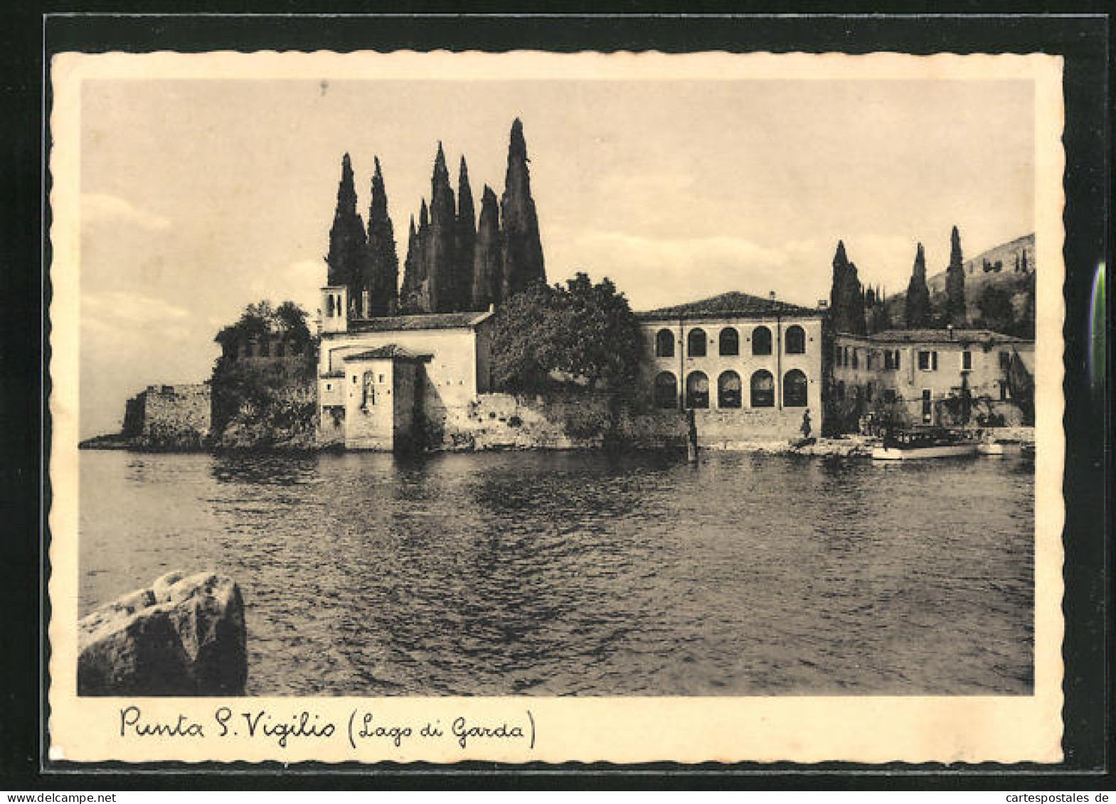 Cartolina Punta S. Vigilio, Anwesen Am Lago Di Garda  - Autres & Non Classés