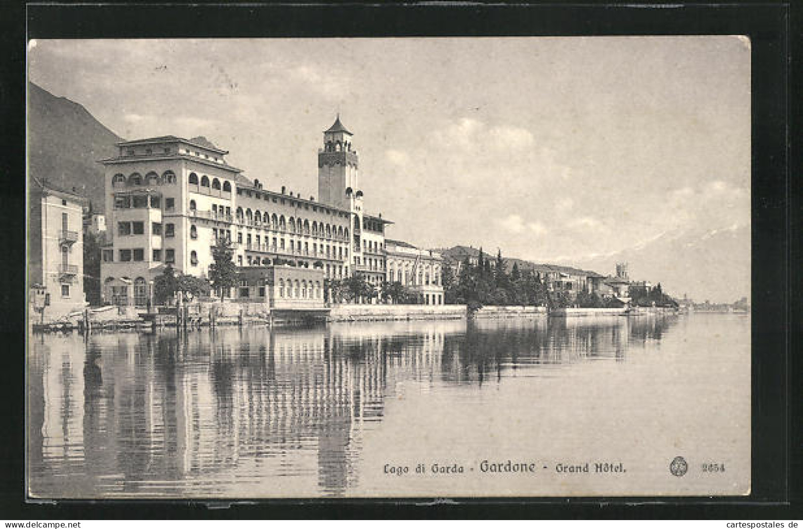 Cartolina Gardone, Blick Auf Das Grand Hotel  - Autres & Non Classés