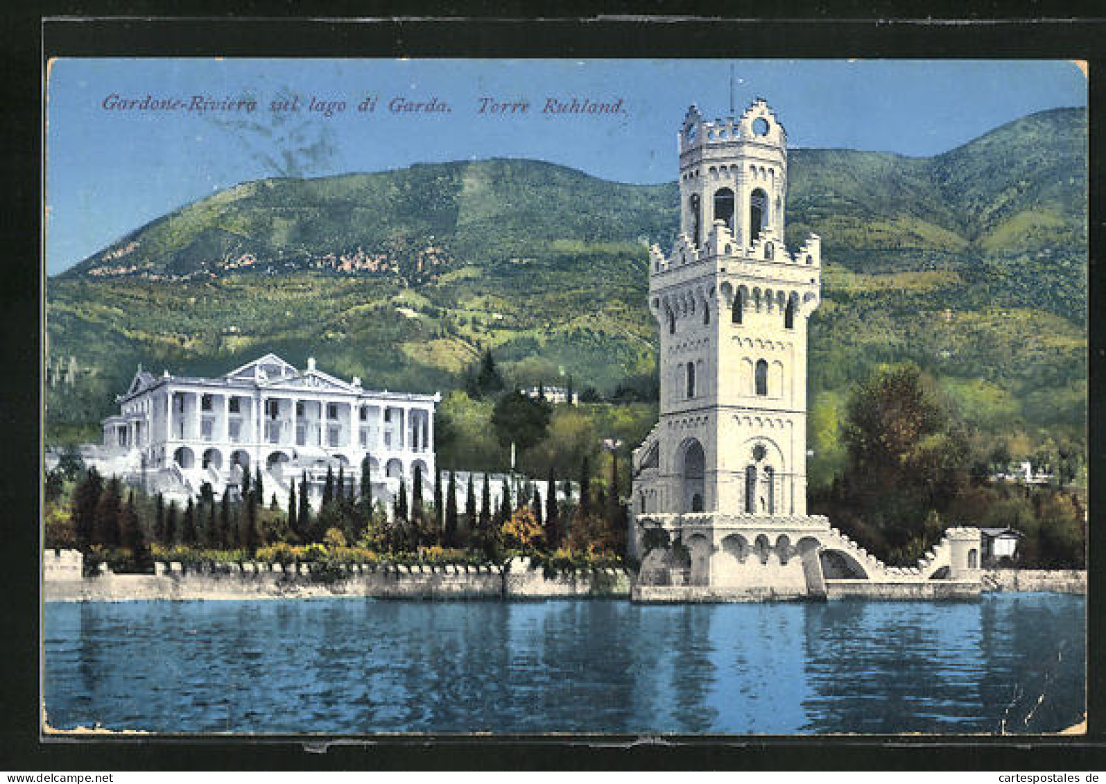 Cartolina Gardone Riviera, Torre Ruhland  - Altri & Non Classificati