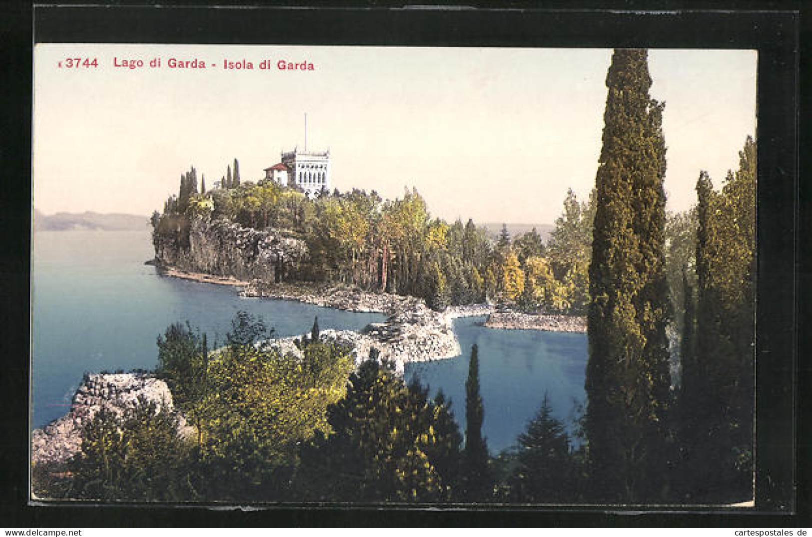 Cartolina Isola Di Garda, Palazzo Auf Der Insel  - Sonstige & Ohne Zuordnung