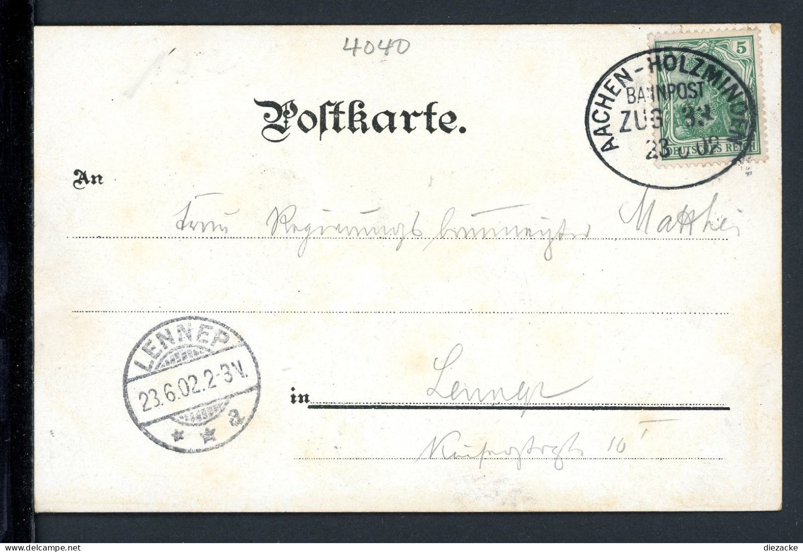 AK Neuss 1902 Neuss Von Der Erft Aus Gesehen, Bahnpoststempel (PK0127 - Sonstige & Ohne Zuordnung