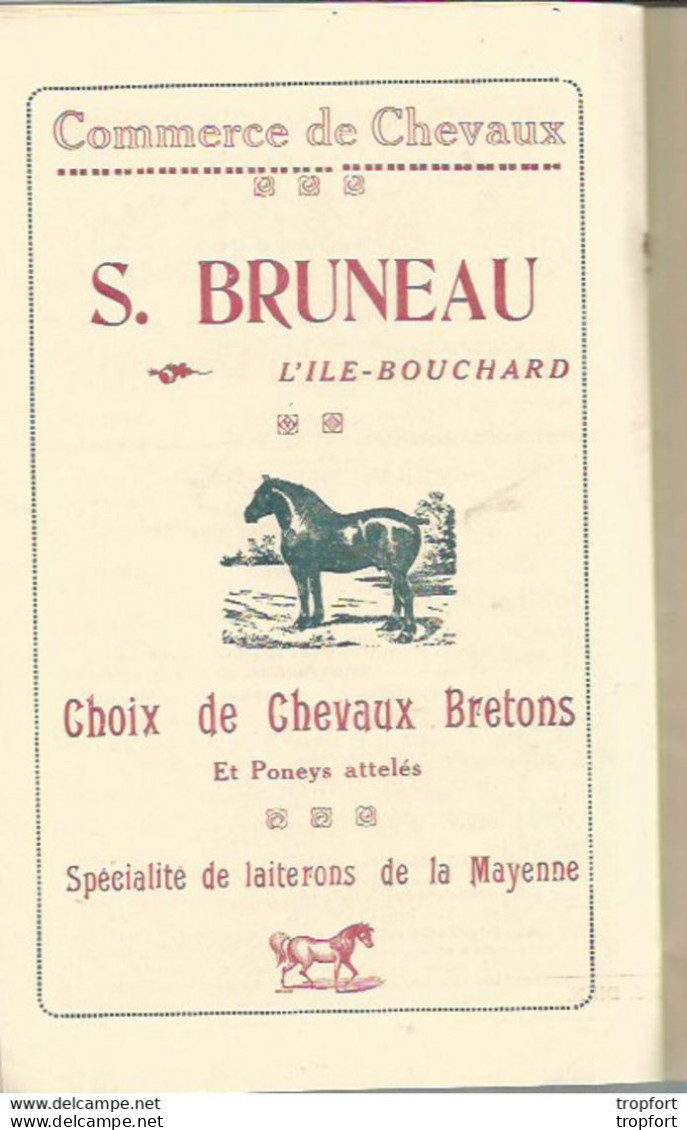 JX / Rare LIVRET L'ILE-BOUCHARD 1928 Comice AGRICOLE FETES Publicités MICHELIN motocyclette CHEVAUX