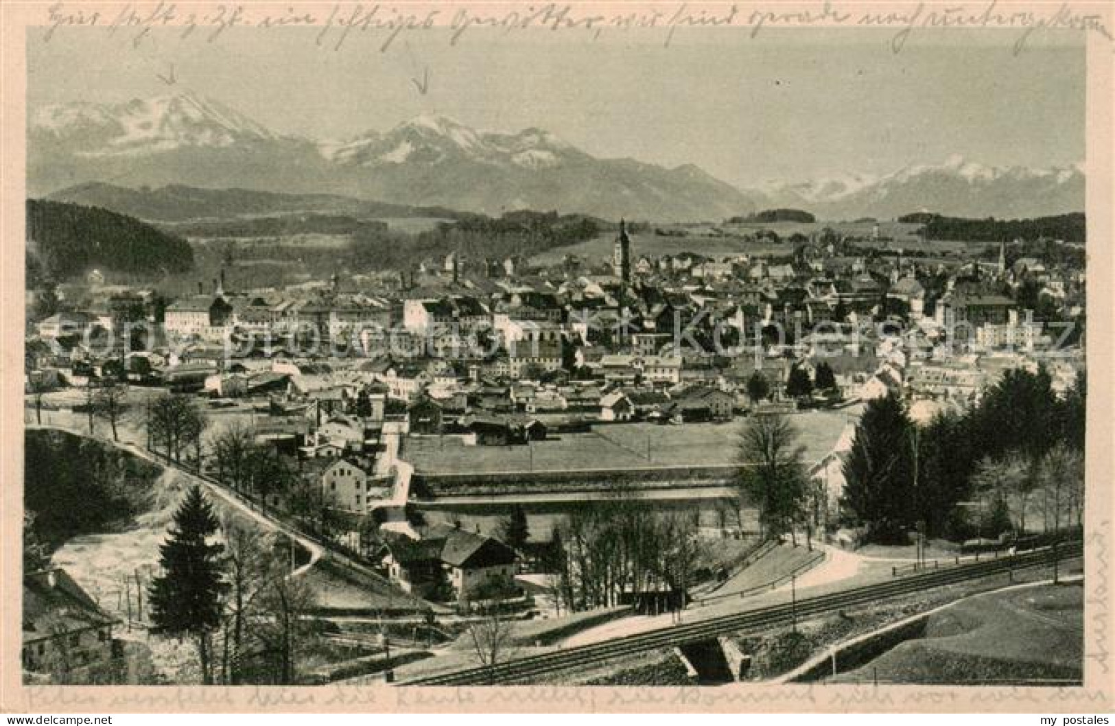 73820466 Traunstein Oberbayern Panorama Traunstein Oberbayern - Traunstein