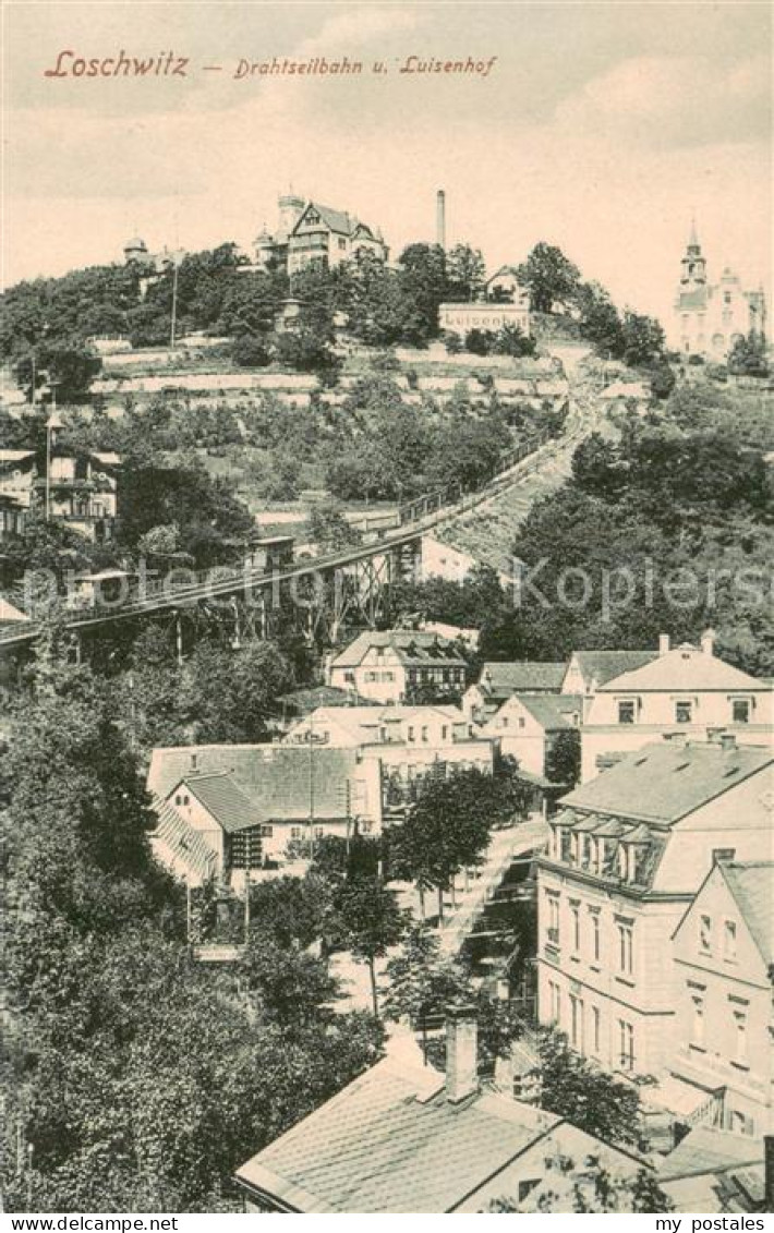 73820336 Loschwitz Dresden Elbe Drahtseilbahn Und Luisenhof  - Dresden