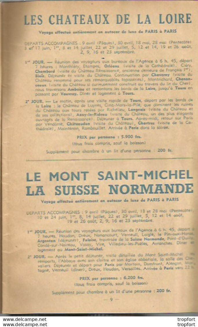 M12 Livret VOYAGES 1950 AUTOCAR Algérie Maroc Baléares Corse France ... - Reclame