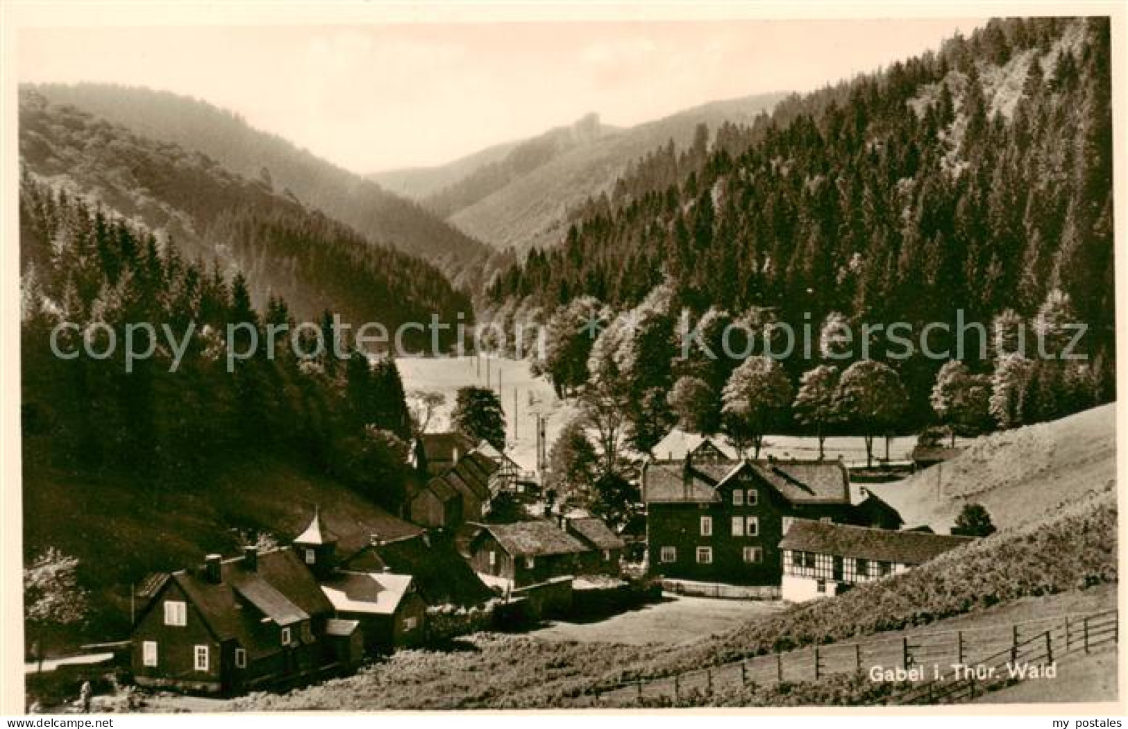 73820274 Gabel Frauenwald Thueringen Panorama  - Other & Unclassified