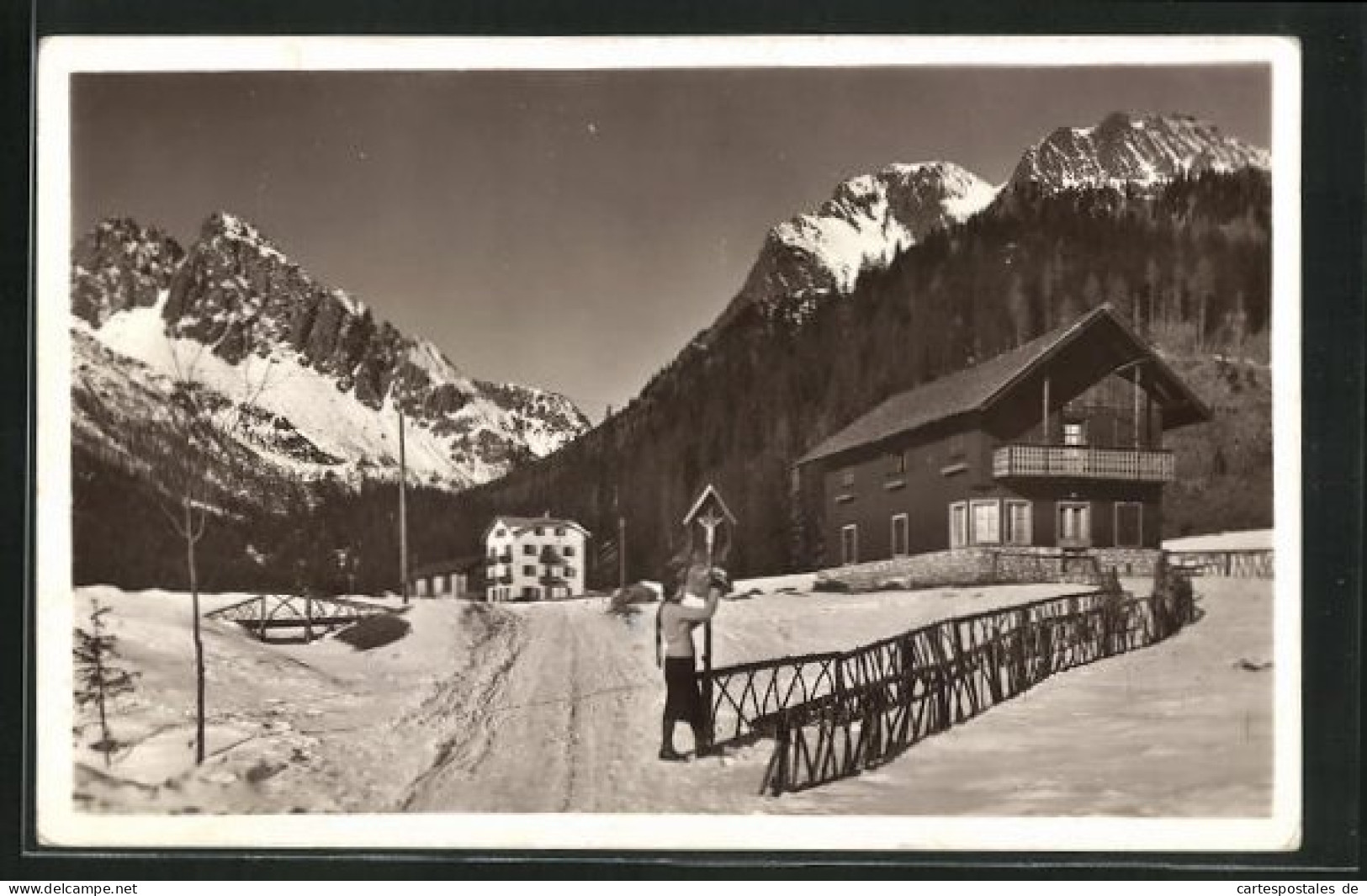 Cartolina S. Martino Di Castrozza, Panorama Col Colbricon  - Altri & Non Classificati