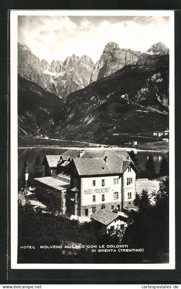 Cartolina Molveno, Hotel Molveno Al Lago Con Le Dolomiti Di Brenta  - Otros & Sin Clasificación