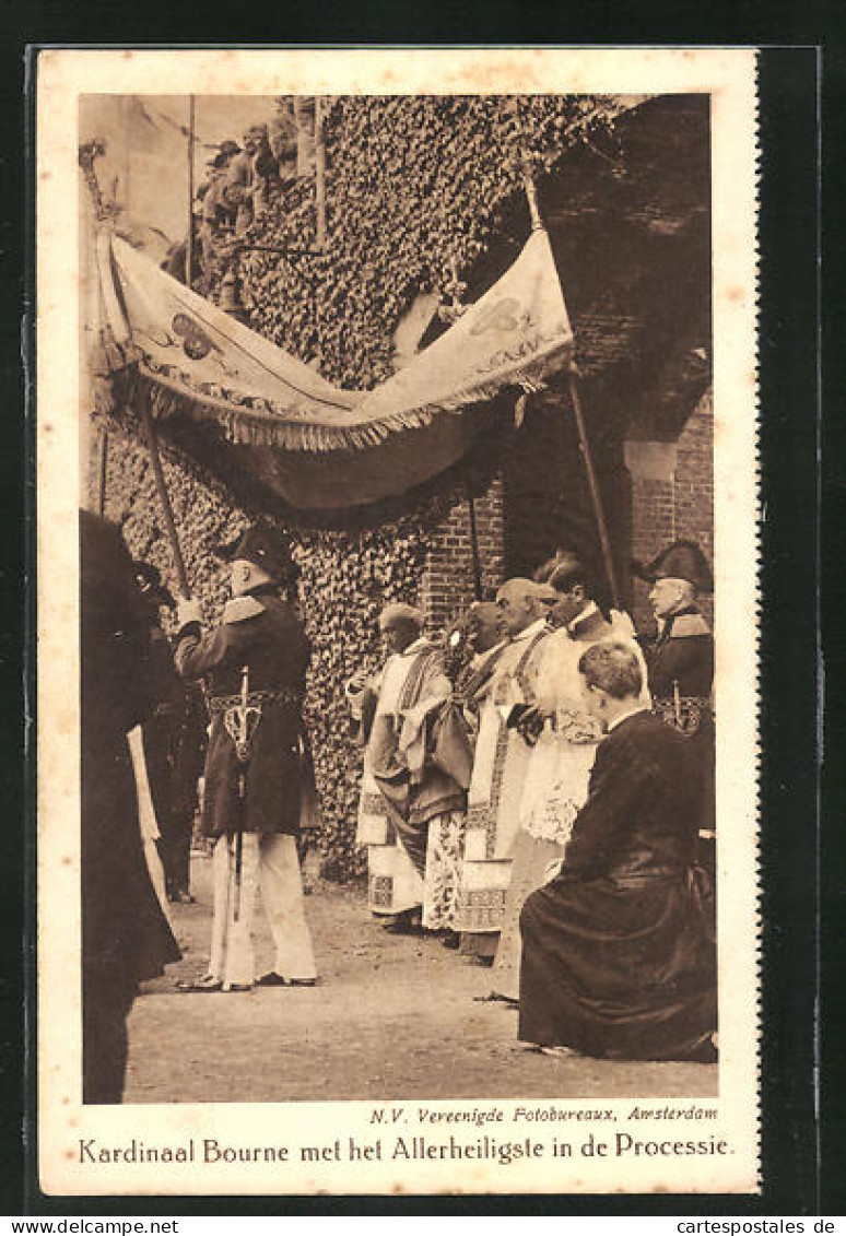 AK Amsterdam, Ech. Congres 1924, Kardinal Bourne Met Het Allerheiligste In De Processie  - Amsterdam