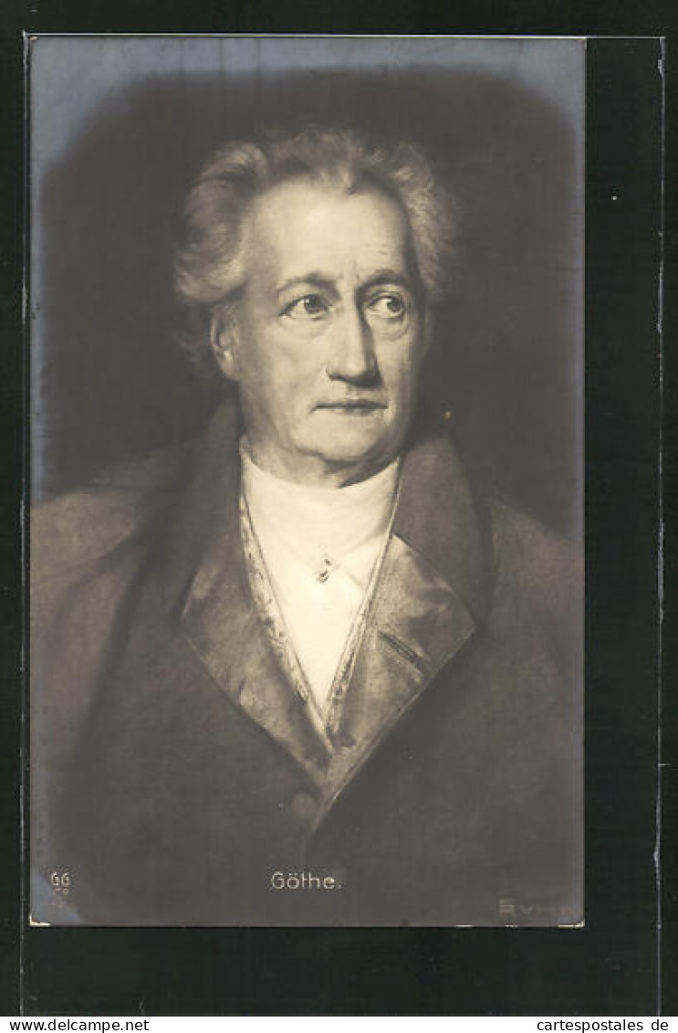 AK Porträt Des Dichters Johann Wolfgang Goethe  - Schrijvers