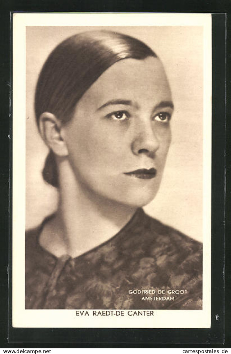 AK Porträt Der Dichterin Eva Raedt-De Canter  - Schriftsteller