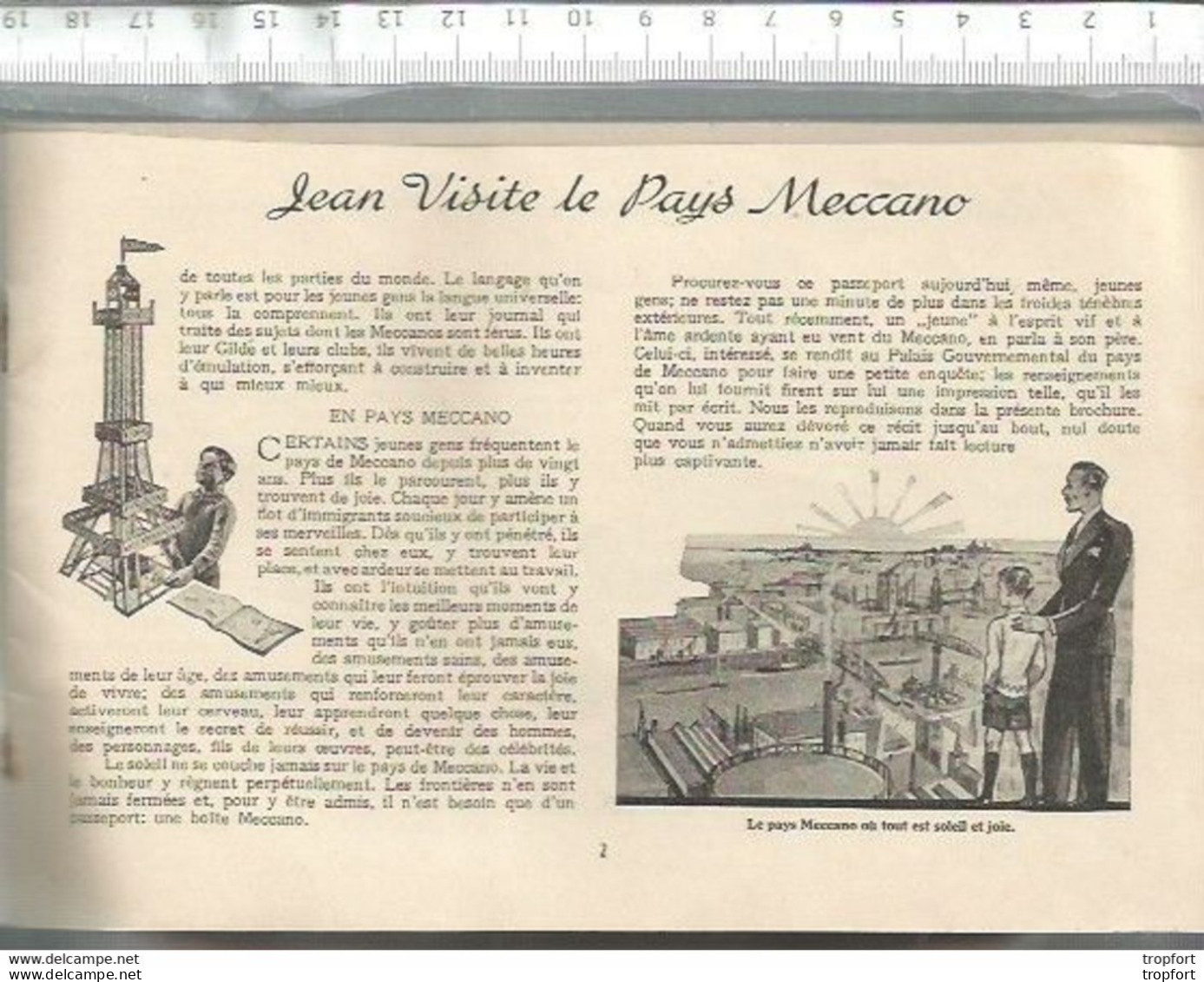 CC // Vintage // Livret Superbe JEAN Visite Le Pays MECCANO Récit D'une Excursion Merveilleuse 19 Pages - Advertising