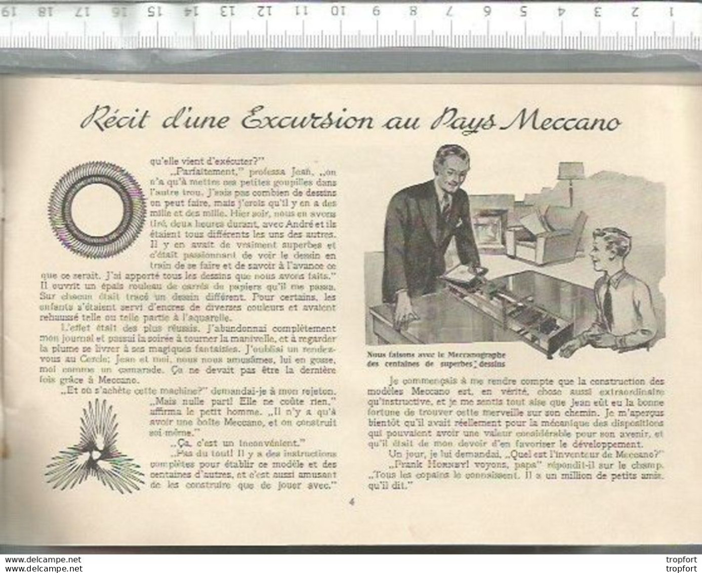 CC // Vintage // Livret Superbe JEAN Visite Le Pays MECCANO Récit D'une Excursion Merveilleuse 19 Pages - Reclame