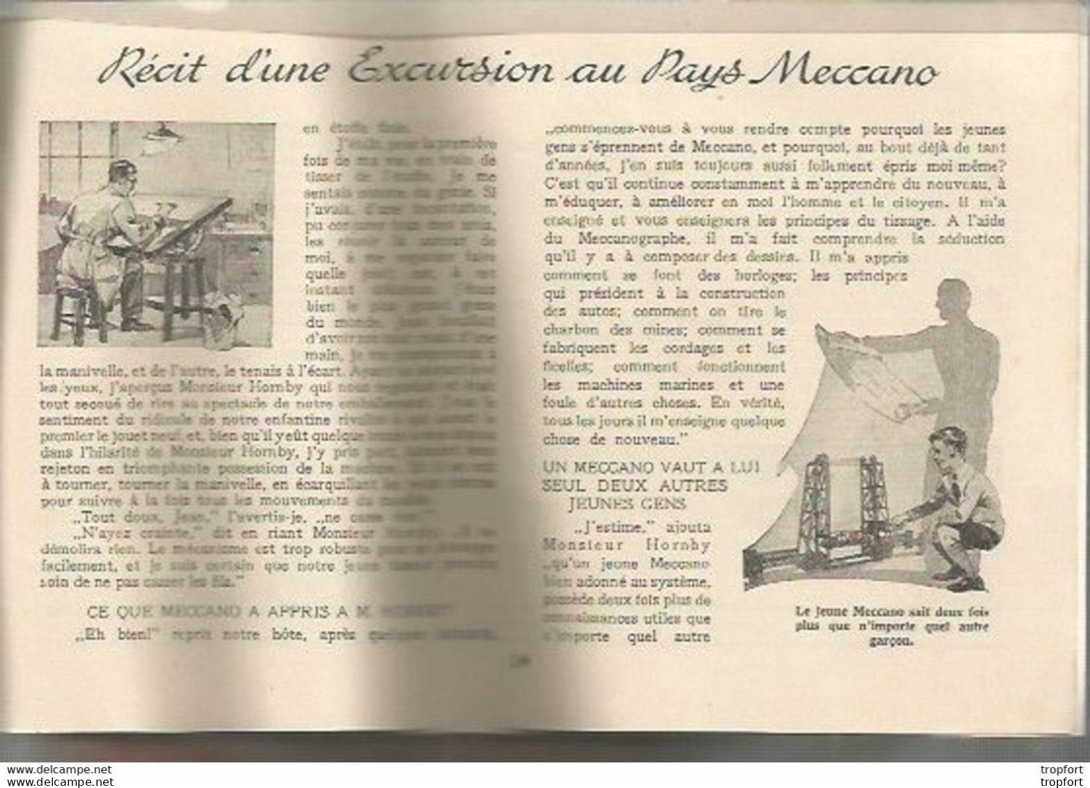 CC // Vintage // Livret Superbe JEAN visite le pays MECCANO Récit d'une excursion Merveilleuse 19 pages
