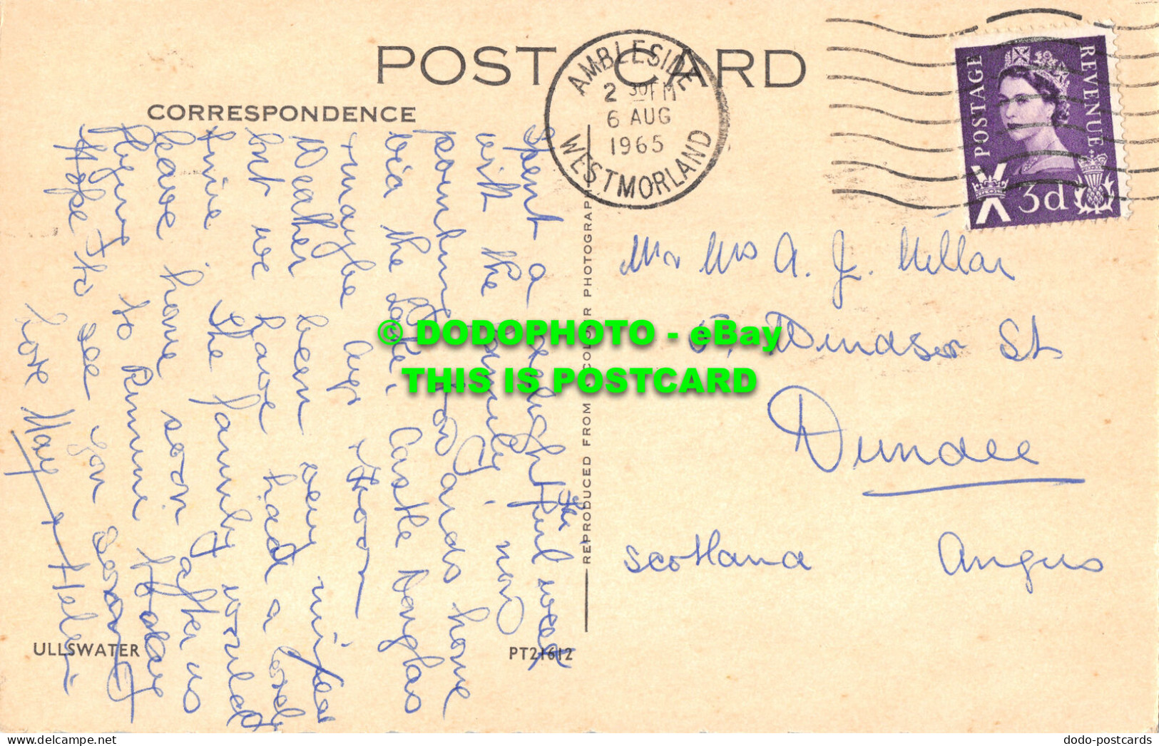 R523859 Ullswater. Postcard. 1965 - World