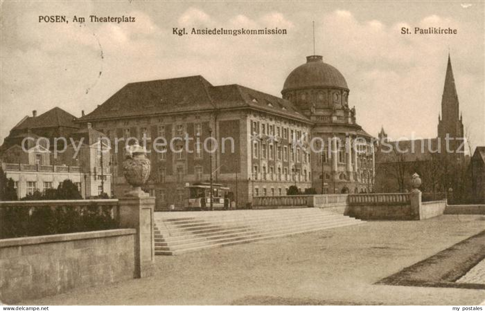 73819887 Posen Poznan Theaterplatz Koenigliche Ansiedelungskommission St. Paulik - Pologne