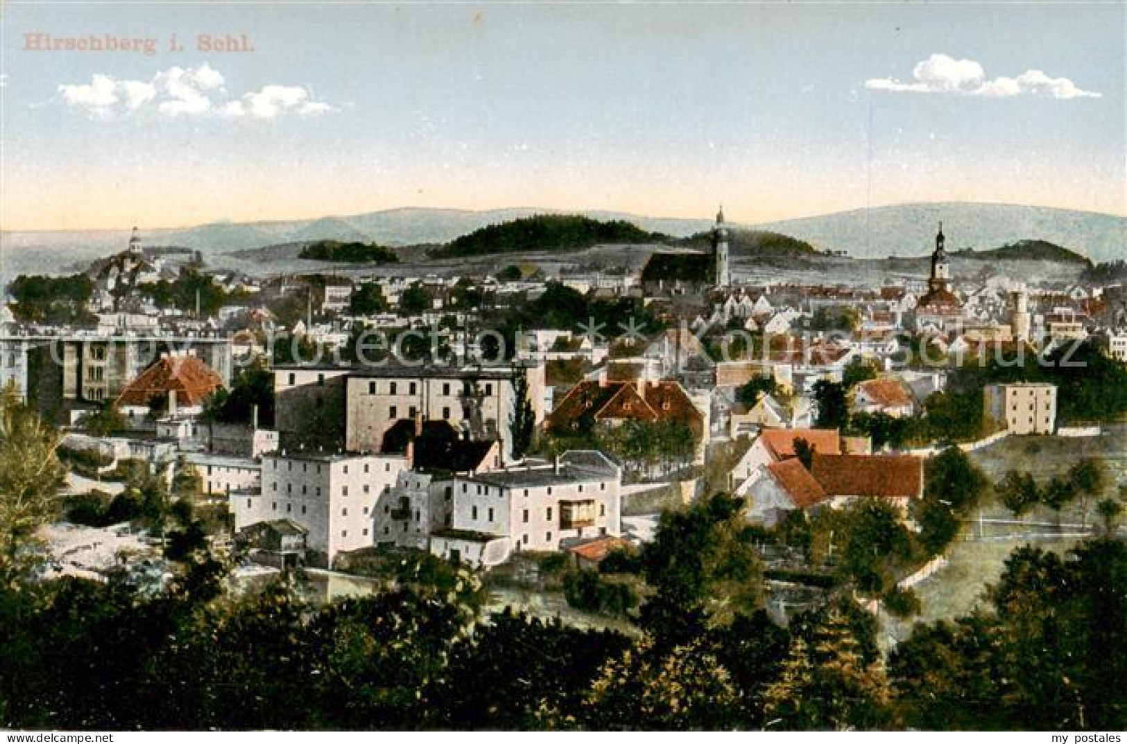 73819886 Hirschberg  Jelenia Gora Riesengebirge PL Stadtpanorama  - Pologne