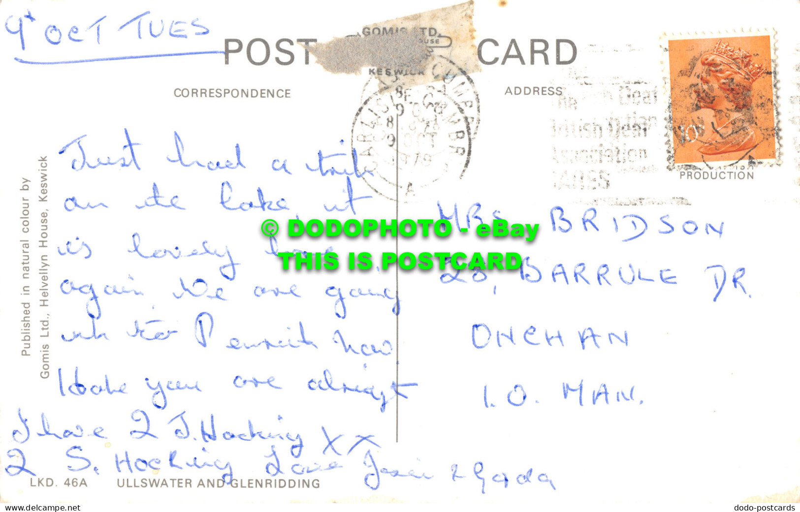 R523887 Ullswater And Glenridding. Gomis. Postcard - World