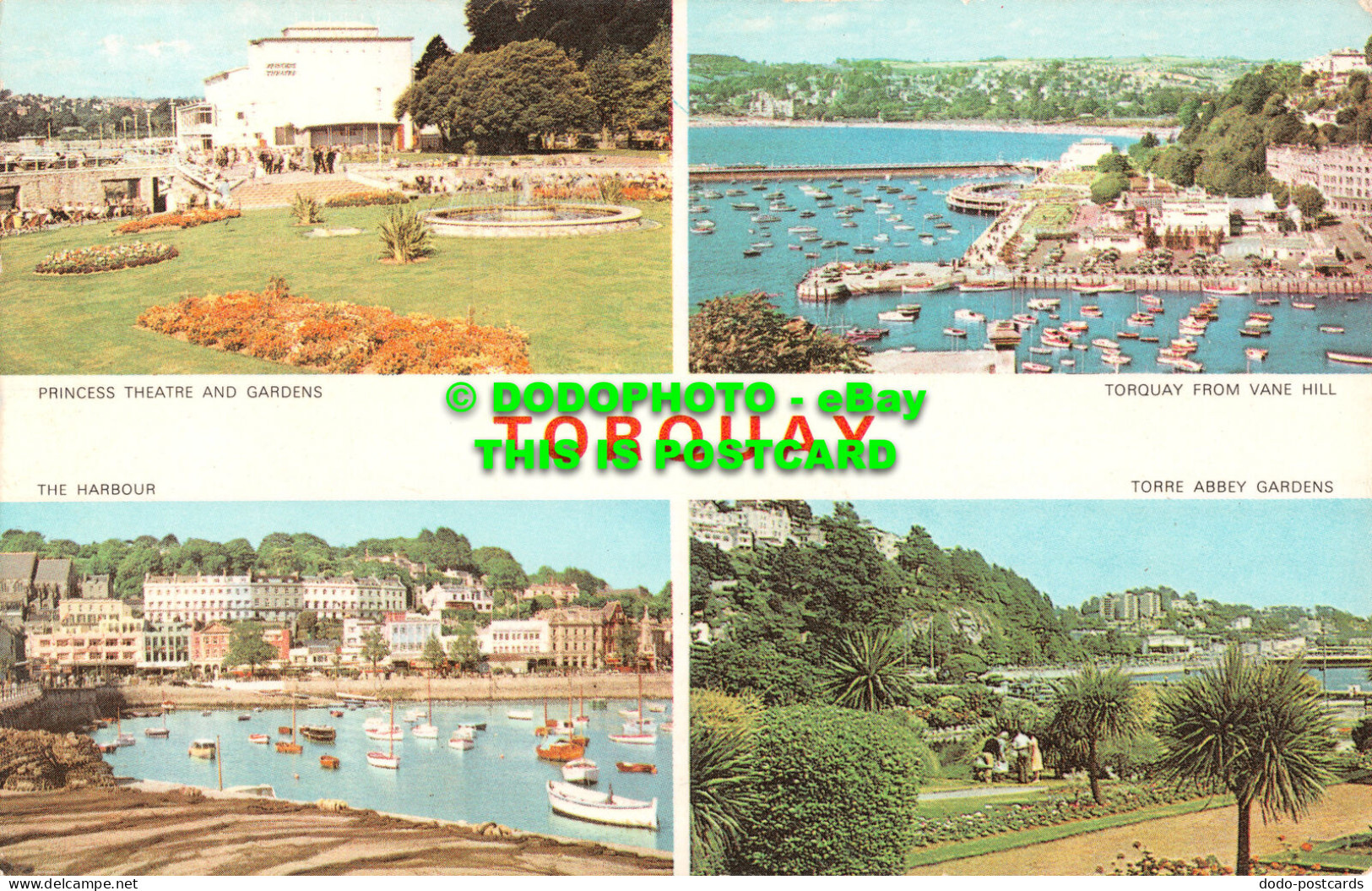 R523893 Torquay. The Harbour. Jarrold. Multi View. 1973 - World