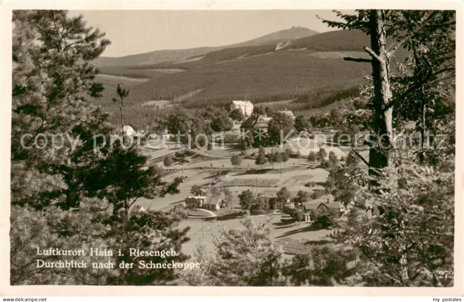 73819803 Hain  Giersdorf Riesengebirge Podgorzy PL Durchblick Zur Schneekoppe  - Pologne