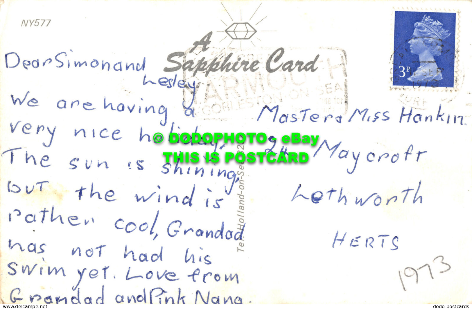 R523953 Great Yarmouth. Model Village. A Sapphire Card - World