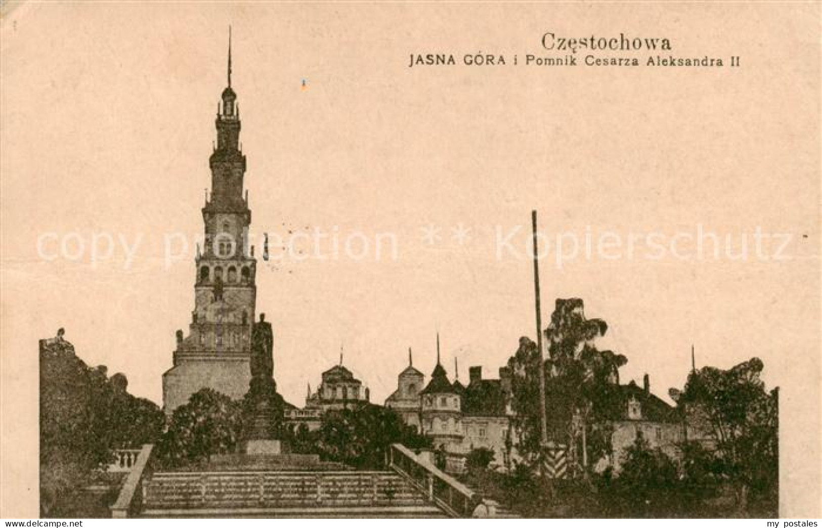 73819792 Czestochowa Schlesien Jasna Gora I Pomnik Cesarza Aleksandra II Feldpos - Pologne