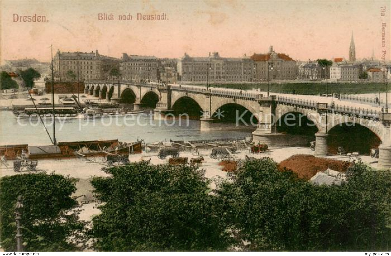 73819753 Dresden Elbe Blick Nach Neustadt  - Dresden