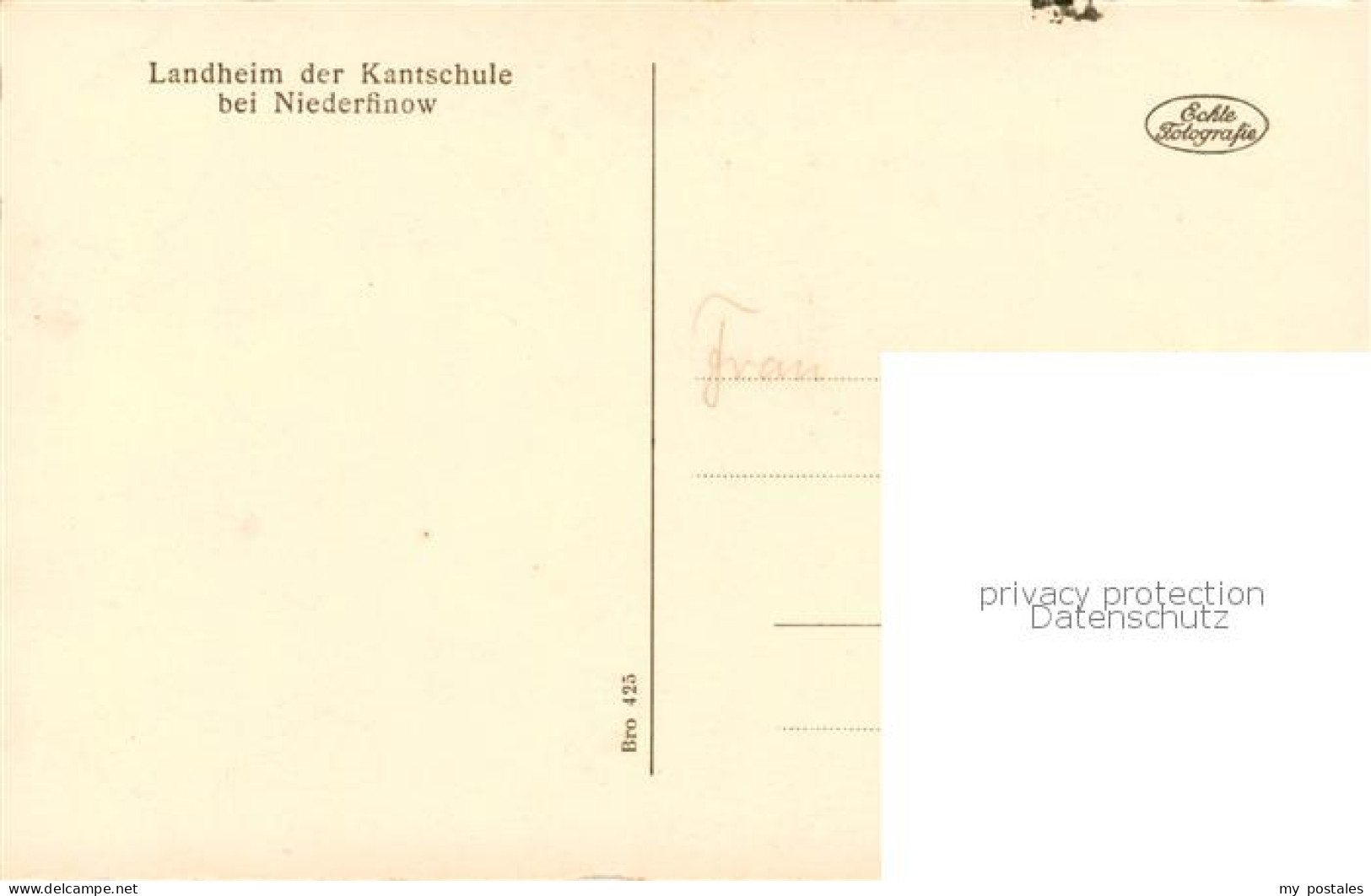 73819643 Niederfinow Landheim Der Kantschule Kuenstlerkarte Niederfinow - Altri & Non Classificati
