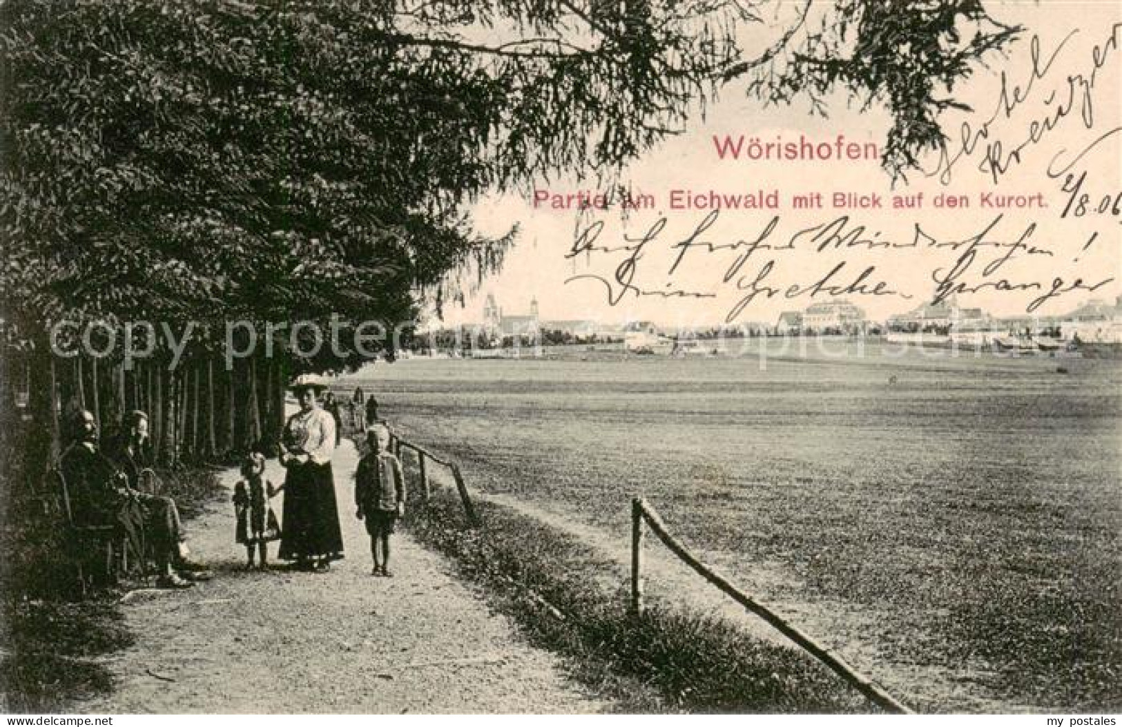 73819626 Bad Woerishofen Partie Am Eichwald Mit Blick Auf Den Kurort Bad Woerish - Bad Woerishofen