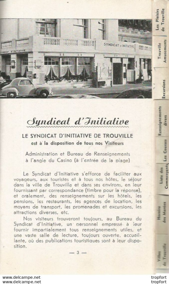 JV / Superbe Et Rare LIVRET TOURISTIQUE TROUVILLE SUR MER Reine Des Plages RARE Pub SUZE - Cuadernillos Turísticos