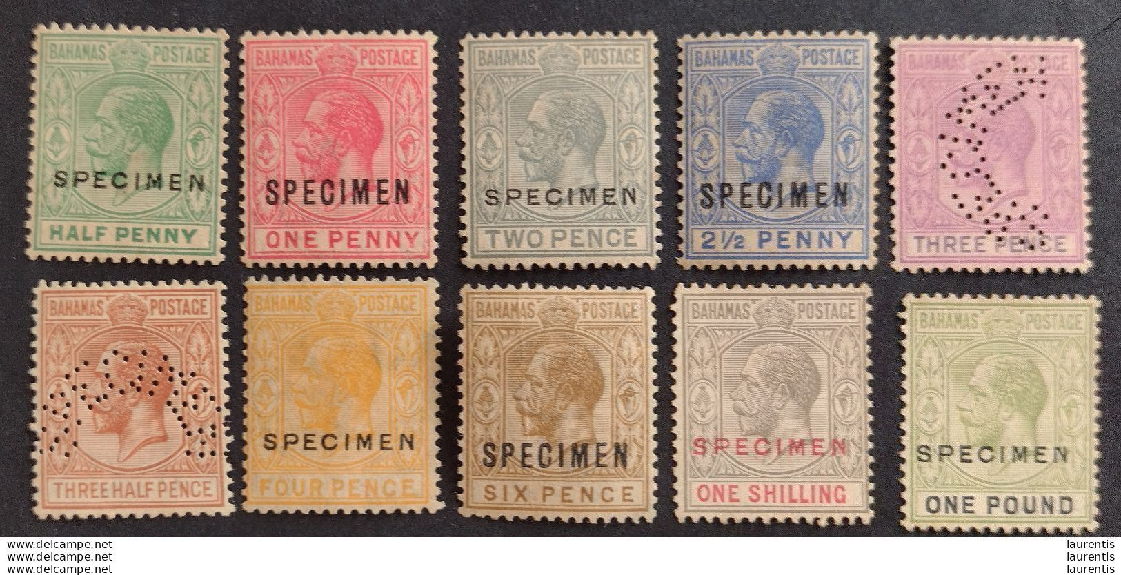 D20506  Bahamas Yv 78-83 + 85 SPECIMEN - Without Gum - 75 (300) - 1859-1963 Kolonie Van De Kroon
