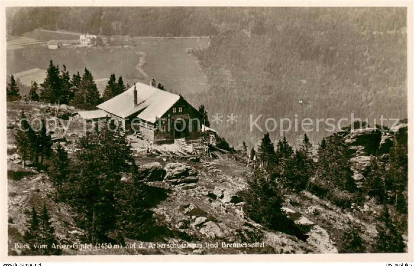 73819542 Arberschutzhaus 1456m Bayerisch Eisenstein Blick Vom Arbergipfel Mit Br - Sonstige & Ohne Zuordnung