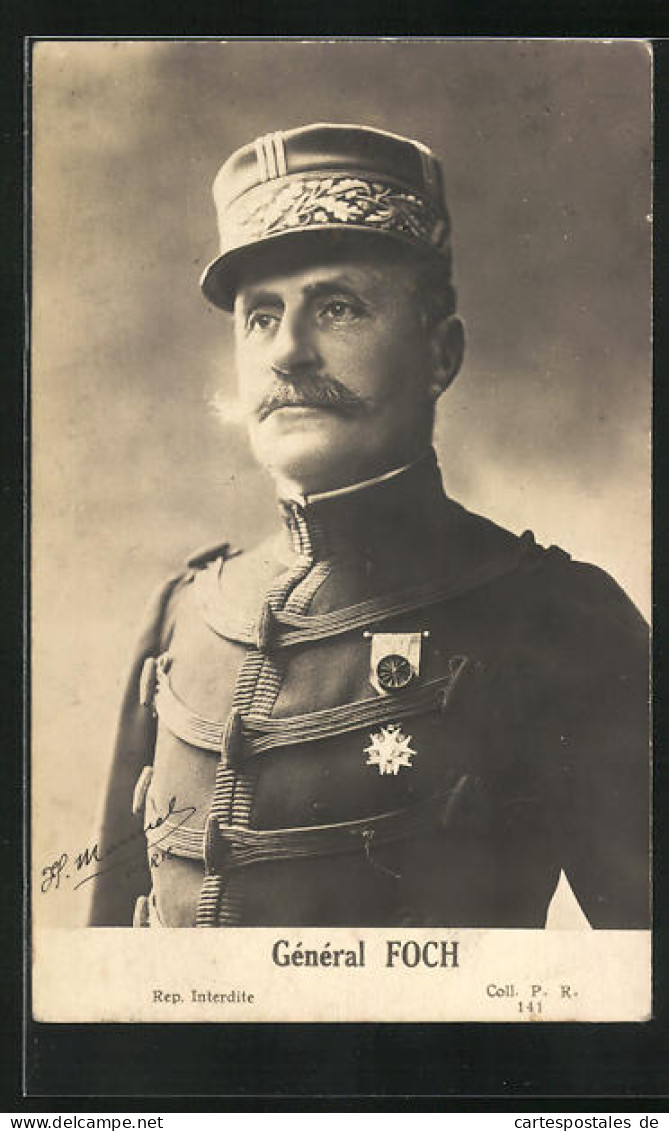 AK General Foch In Uniform  - Guerra 1914-18