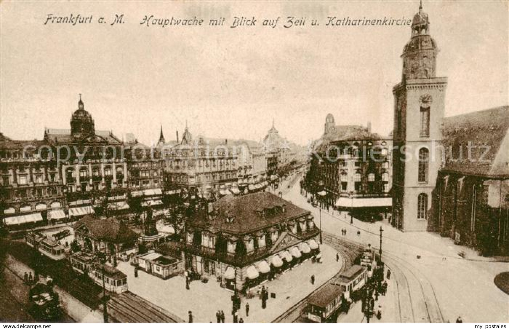 73819485 Frankfurt Main Hauptwache Mit Blick Auf Zeil Und Katharinenkirche Feldp - Frankfurt A. Main