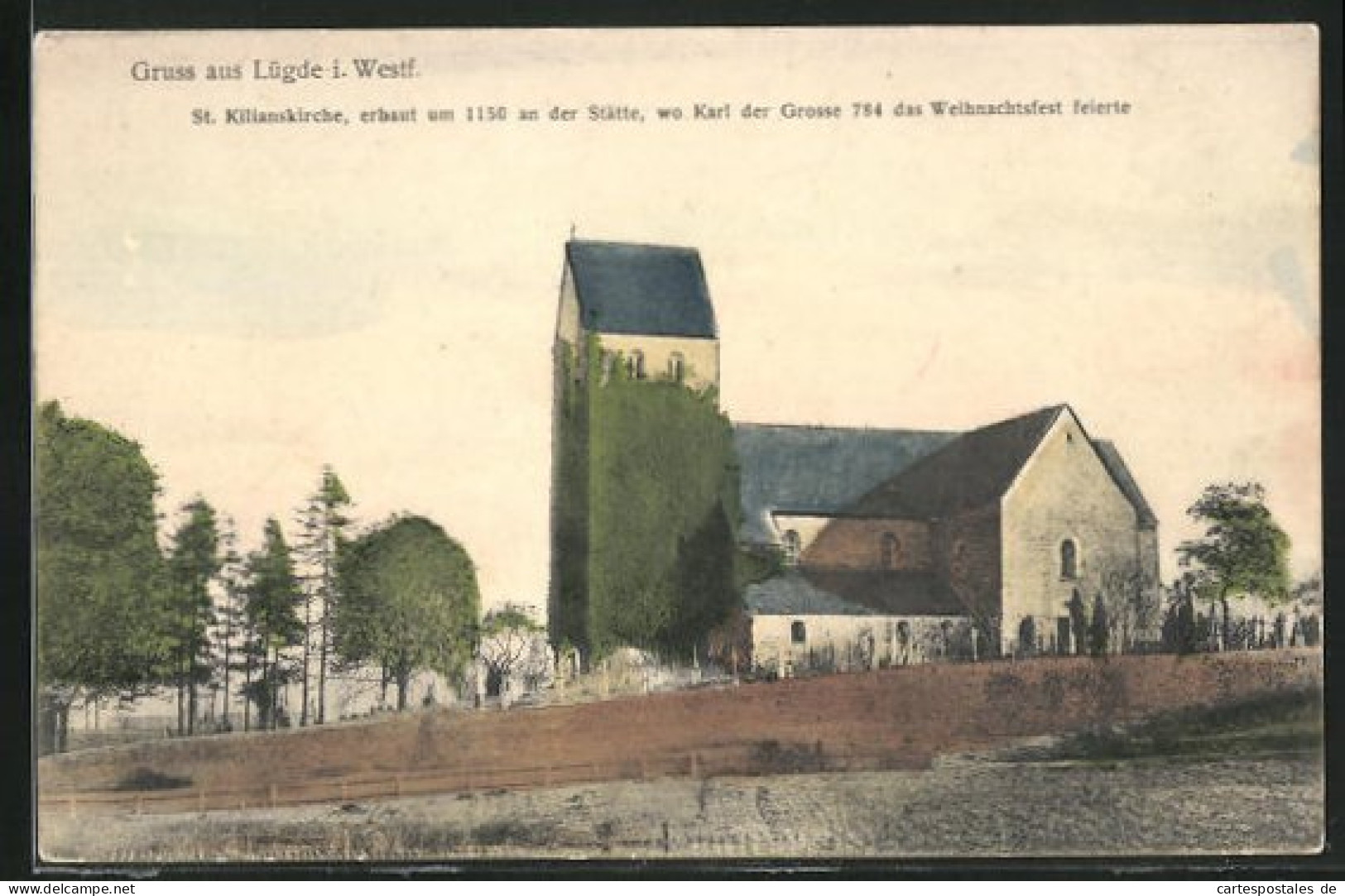 AK Lügde I. W., St. Kilianskirche, Erbaut Um 1150  - Other & Unclassified