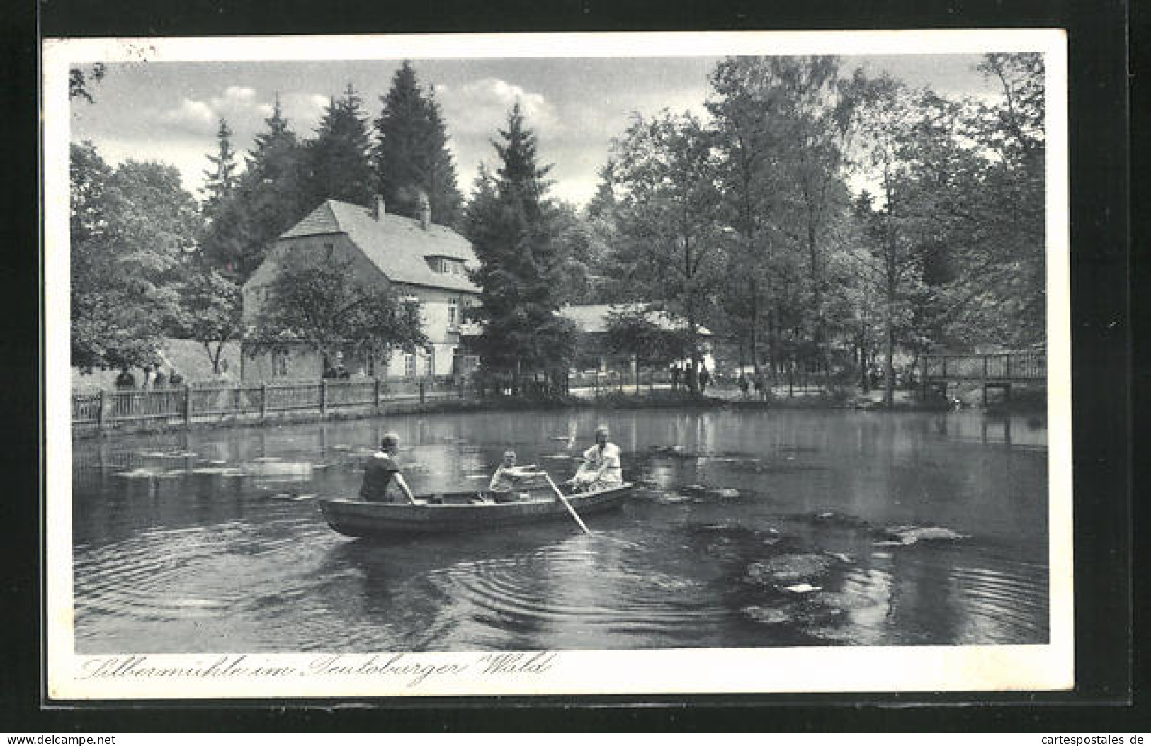 AK Leopoldstal, Waldrestaurant Und Pension Silbermühle, Familie Im Ruderboot  - Other & Unclassified